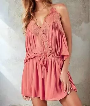 Кружевной комбинезон Phoebe Boho в стиле заката Mustard Seed, цвет sunset