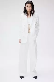 Кружевной пиджак H&M, белый