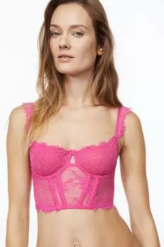 Кружевной полукорсет H&amp;M, вишня
