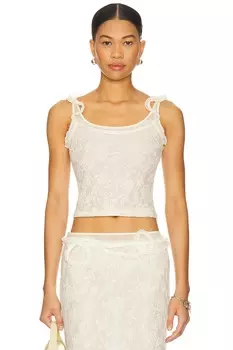 Кружевной слоистый топ Marrknull, beige