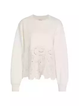 Кружевной свитшот Serita крючком Sea, цвет cream