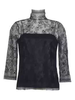 Кружевной топ Adam Lippes, черный