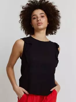 Кружевной топ эрракеш Ichi, черный