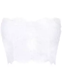 Кружевной топ-бюстье Ermanno Scervino, белый