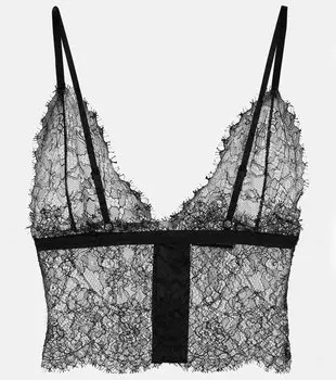 Кружевной топ Dolce&Gabbana, черный