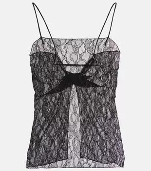 Кружевной топ Dolce&Gabbana, черный