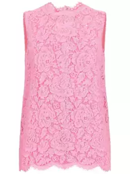 Кружевной топ DOLCE & GABBANA, розовый