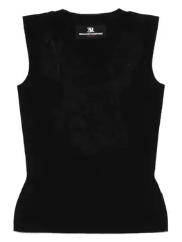 Кружевной топ Ermanno Scervino, черный