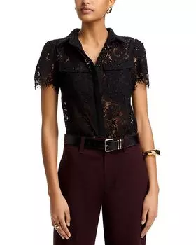 Кружевной топ FORE, черный