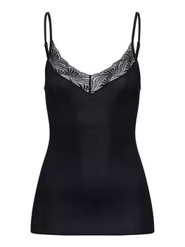 Кружевной топ Hanro Top Cotton Delight, черный