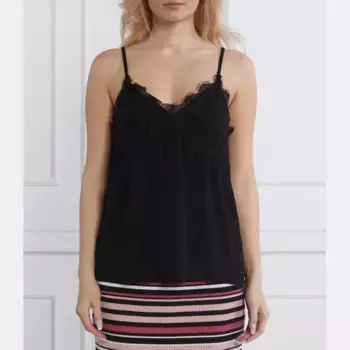 Кружевной топ кари стандартного кроя Pepe Jeans London, черный