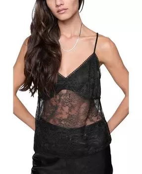 Кружевной топ-комбинезон Rocco Rebecca Minkoff, черный