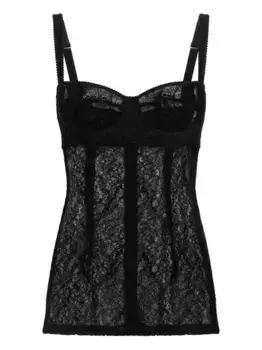 Кружевной топ-корсет DOLCE & GABBANA, черный