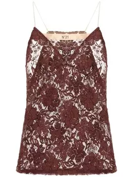 Кружевной топ N21, красный