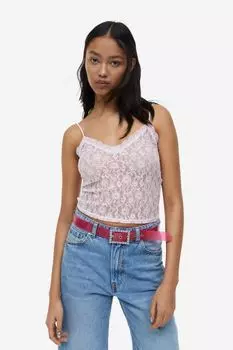 Кружевной топ на бретелях H&M