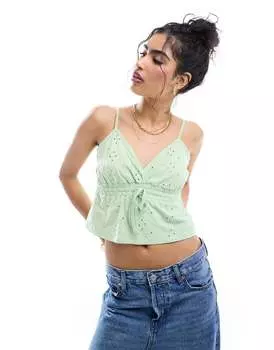 Кружевной топ на тонких бретельках ASOS DESIGN