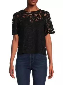 Кружевной топ NANETTE с завязками на спине nanette lepore, lake