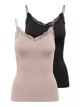 Кружевной топ ONLY Top, цвет dusky pink/black