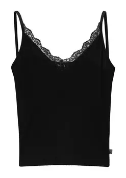 Кружевной топ QS Top, черный