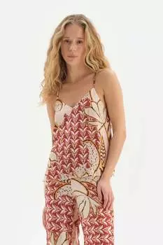 Кружевной топ с цветочным узором Dagi, красный