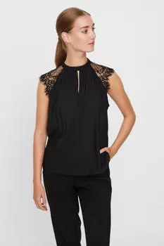 Кружевной топ Vero Moda, черный