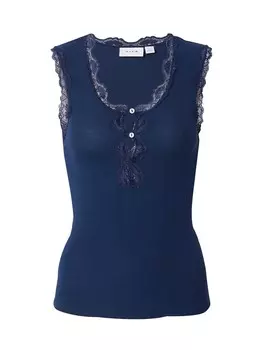 Кружевной топ VILA Top VISIA, морской синий