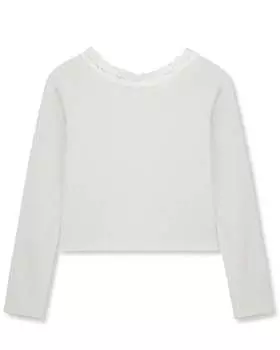 Кружевной топ в рубчик Truce, белый