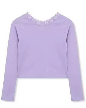 Кружевной топ в рубчик Truce, фиолетовый
