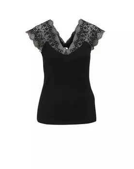 Кружевной топ WE Fashion Top, черный