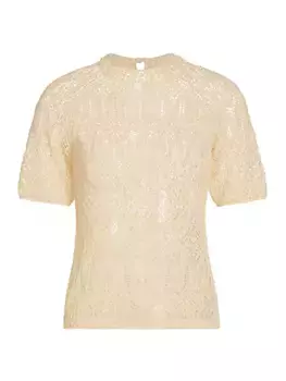 Кружевной вязаный топ August Zimmermann, слоновая кость