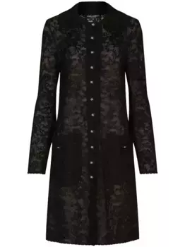 Кружевной жакет с логотипом DG DOLCE & GABBANA, черный
