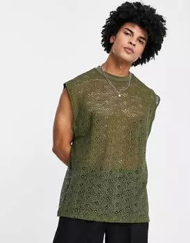 Кружевной жилет свободного кроя ASOS DESIGN