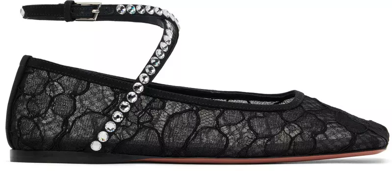Кружевные балетки Ane Amina Muaddi