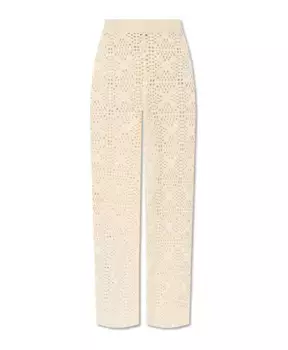 Кружевные брюки Allsaints, бежевый