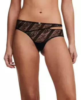 Кружевные брюки-кюлоты Leavers с вышивкой Slash Line CHANTELLE X, черный