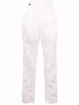 Кружевные брюки прямого кроя Philipp Plein, нейтральный