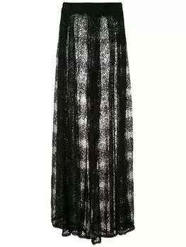 Кружевные брюки широкого кроя Amir Slama, черный