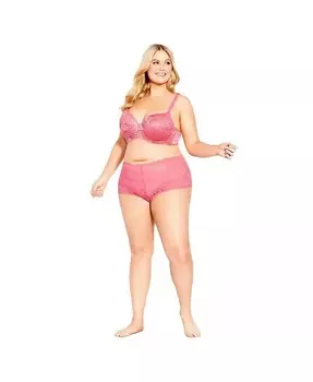 Кружевные дерзкие трусы больших размеров AVENUE, розовый