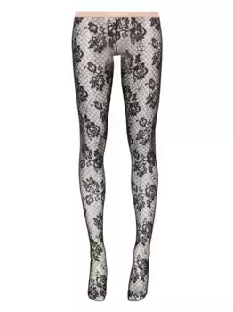 Кружевные колготки VALENTINO GARAVANI, черный