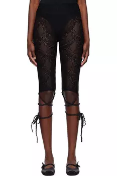 Кружевные ленточные леггинсы Ambush, черный