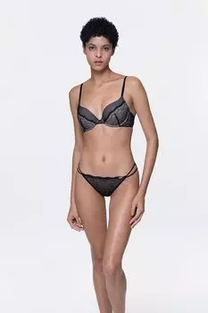 Кружевные плавки бикини со средней посадкой Dorina, черный