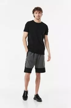 Кружевные шорты с принтом на талии Fullamoda, антрацит