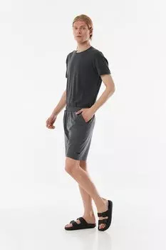 Кружевные шорты с принтом на талии Fullamoda, антрацит