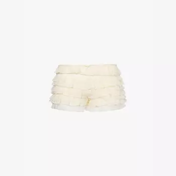 Кружевные шорты-шаровары Rhea с оборками Jaded London, бежевый