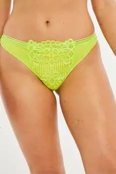 Кружевные стринги Harper с геометрическим узором Figleaves, зеленый