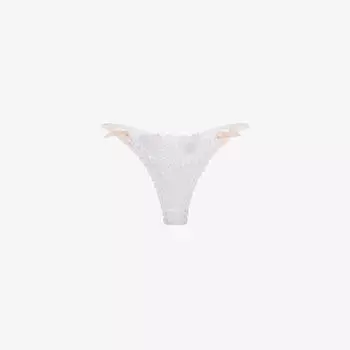 Кружевные стринги Petunia средней посадки Agent Provocateur, белый