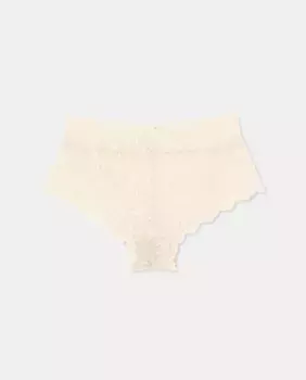 Кружевные стринги с цветочным мотивом Pecado Original, бежевый