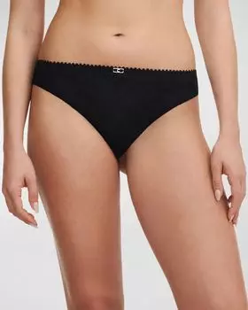 Кружевные стринги с цветочным принтом Origins Chantelle, цвет Black