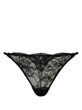 Кружевные стринги TWINSET, черный