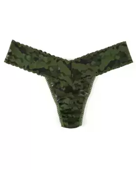 Кружевные стринги V-образной формы с низкой посадкой Hanky Panky, зеленый